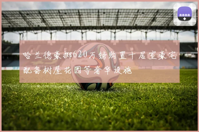 哈兰德豪掷620万镑购置十居室豪宅配备树屋花园等奢华设施